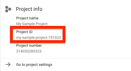 Cloud Project ID